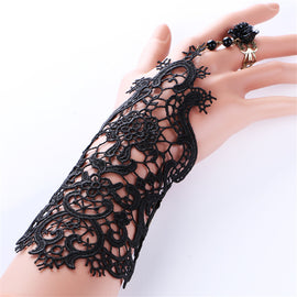 Gothic Handmade Black Lace Bracelets