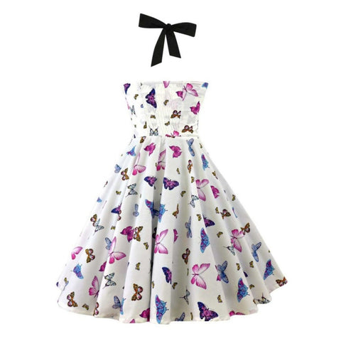 Skull & Butterfly Strapless Dress