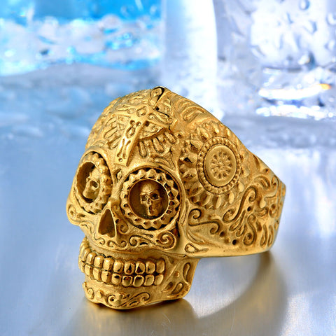 Men's Gothic Carving Ring