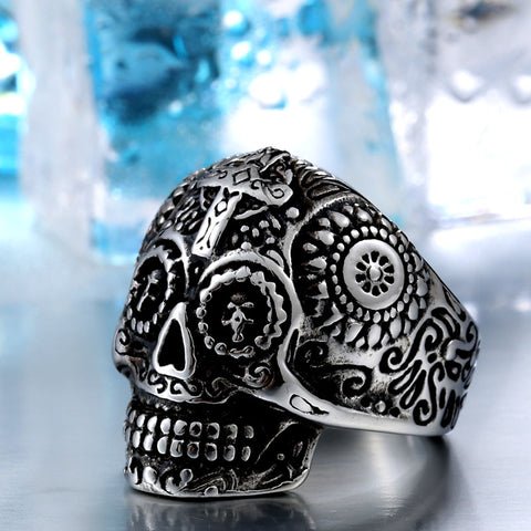 Men's Gothic Carving Ring