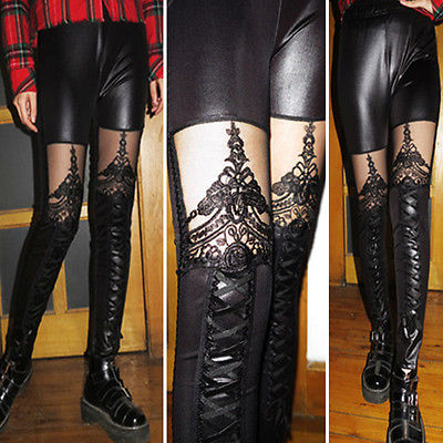 Leather Gothic Punk Leggings